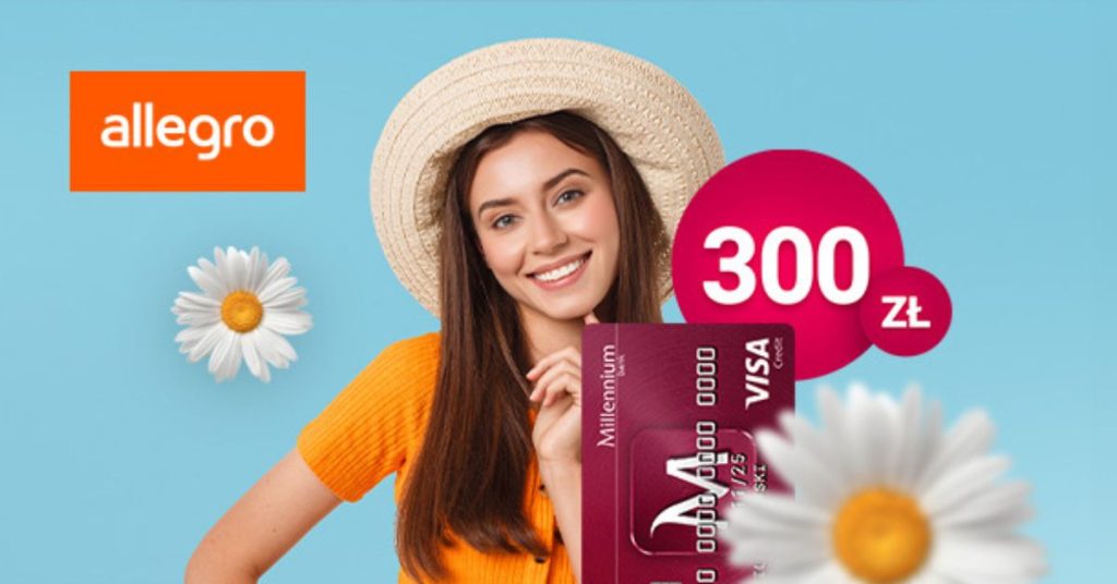 Karta kredytowa Bank Millennium - promocja - 300 zl do Allegro