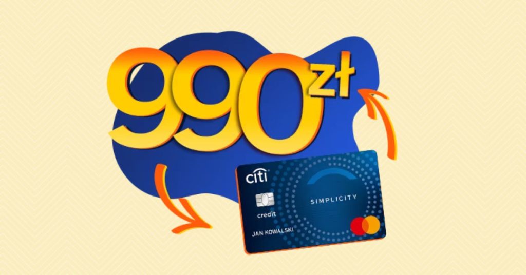 Bonus 990 zł - karta kredytowa Citibank - promocja