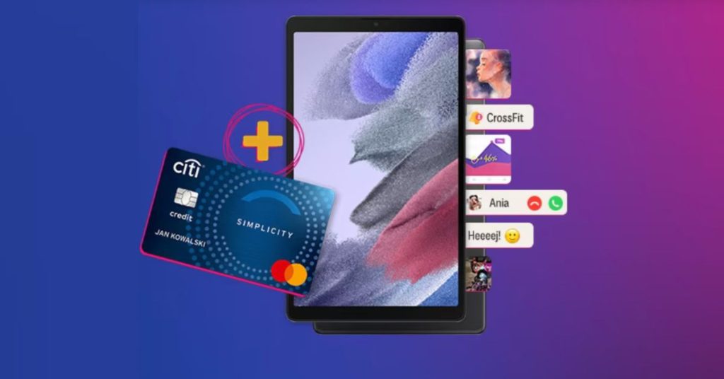 Promocja Citibank: Tablet Samsung Galaxy Tab A7 z kartą kredytową