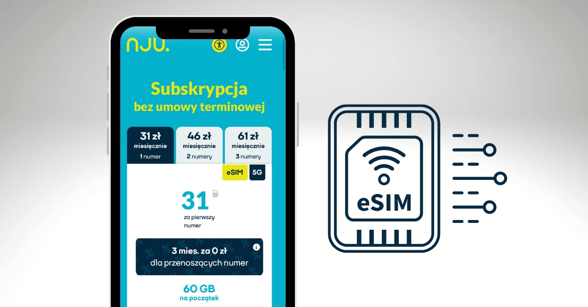 nju subskrypcja z eSIM - aktualna promocja