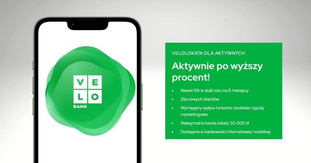 VeloBank - Lokata dla Aktywnych oprocentowanie