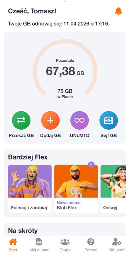 Aplikacja Orange Flex